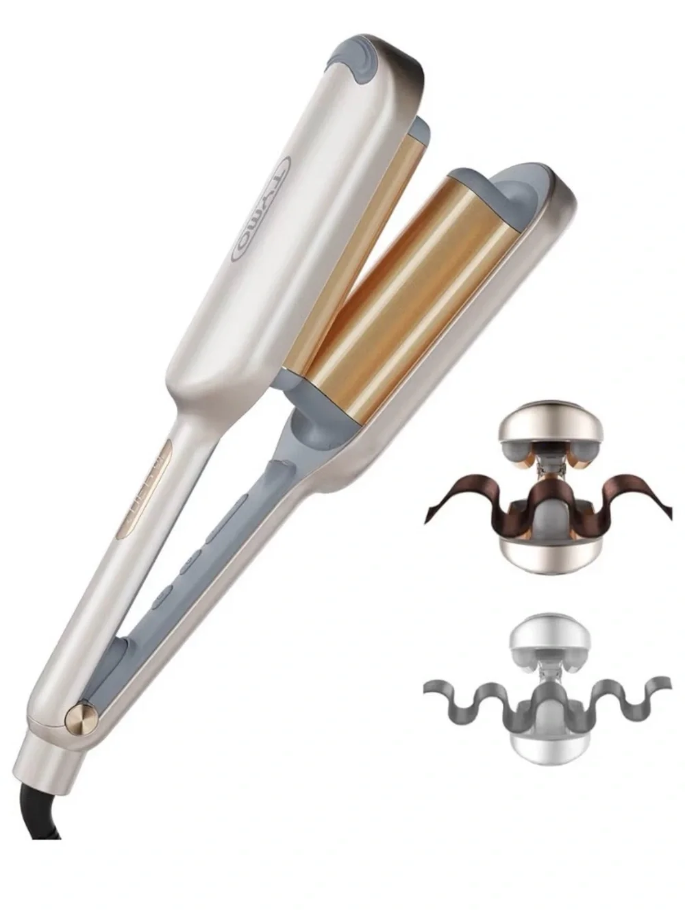 TYMO ROVY Beach Waves / Crimper / Curling Iron - Gold - HC507G 1.25 in orig $70
